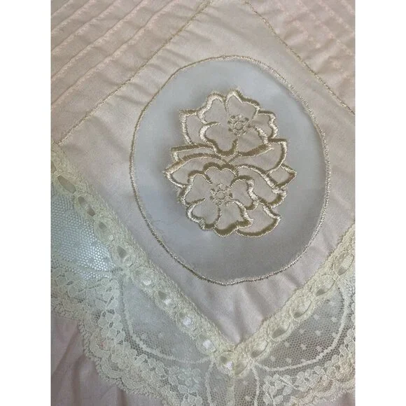 Vintage Gilead Nightgown Cotton Blend Pink Nightie Lace Trim Nightie‎ S USA NWOT